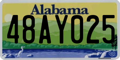 AL license plate 48AY025