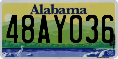 AL license plate 48AY036