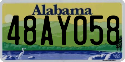 AL license plate 48AY058