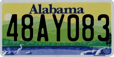 AL license plate 48AY083