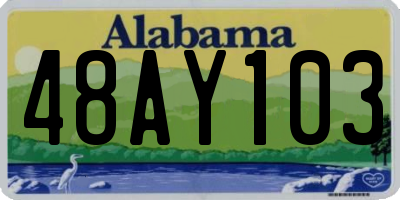 AL license plate 48AY103