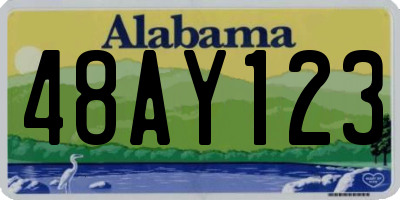 AL license plate 48AY123