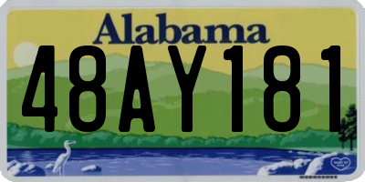 AL license plate 48AY181