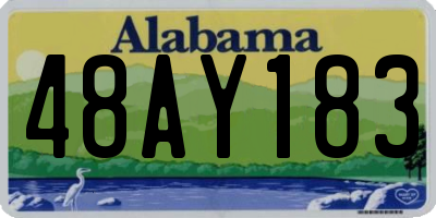 AL license plate 48AY183