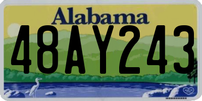 AL license plate 48AY243