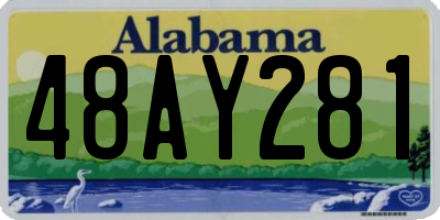 AL license plate 48AY281