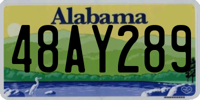 AL license plate 48AY289
