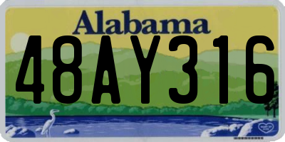 AL license plate 48AY316