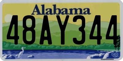 AL license plate 48AY344