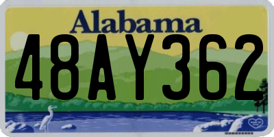 AL license plate 48AY362