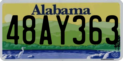 AL license plate 48AY363