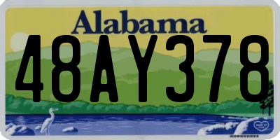 AL license plate 48AY378