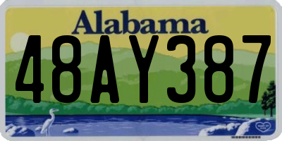 AL license plate 48AY387