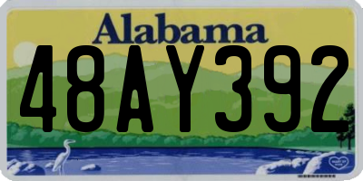 AL license plate 48AY392