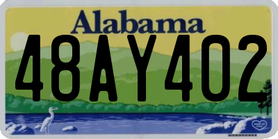 AL license plate 48AY402