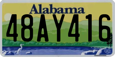 AL license plate 48AY416