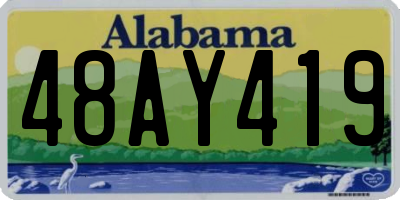 AL license plate 48AY419