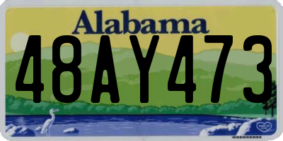 AL license plate 48AY473
