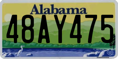 AL license plate 48AY475