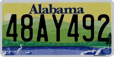 AL license plate 48AY492