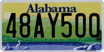 AL license plate 48AY500
