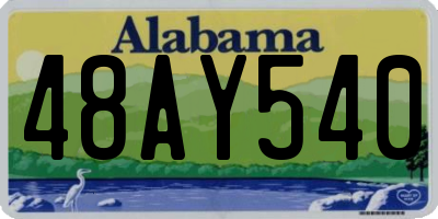 AL license plate 48AY540