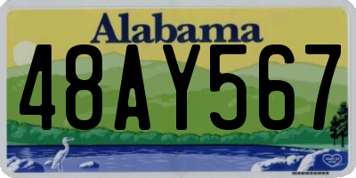 AL license plate 48AY567