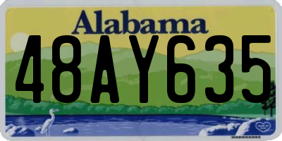 AL license plate 48AY635
