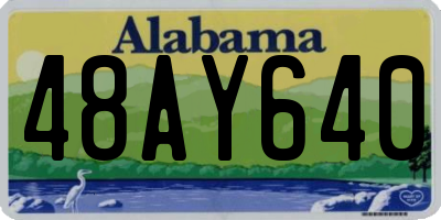 AL license plate 48AY640