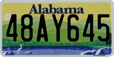 AL license plate 48AY645
