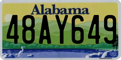 AL license plate 48AY649