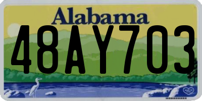 AL license plate 48AY703