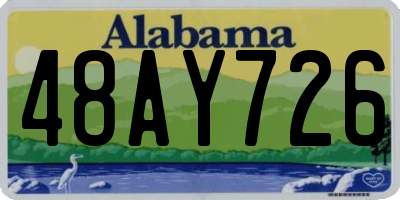 AL license plate 48AY726