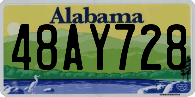 AL license plate 48AY728