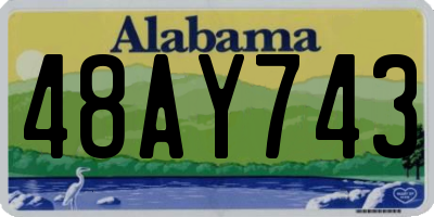 AL license plate 48AY743