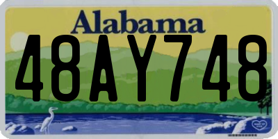 AL license plate 48AY748