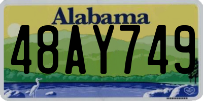AL license plate 48AY749