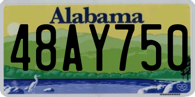 AL license plate 48AY750