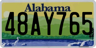 AL license plate 48AY765