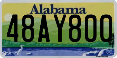 AL license plate 48AY800