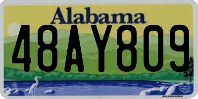AL license plate 48AY809