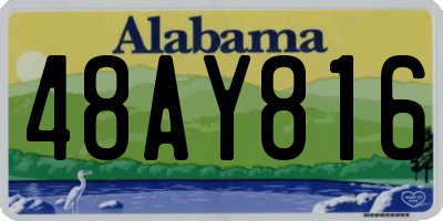 AL license plate 48AY816