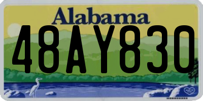 AL license plate 48AY830