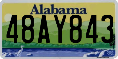 AL license plate 48AY843