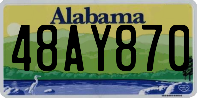 AL license plate 48AY870