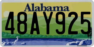 AL license plate 48AY925