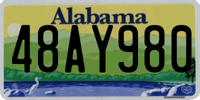 AL license plate 48AY980
