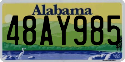 AL license plate 48AY985