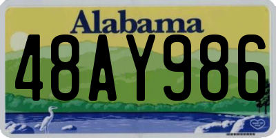 AL license plate 48AY986