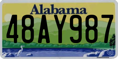 AL license plate 48AY987